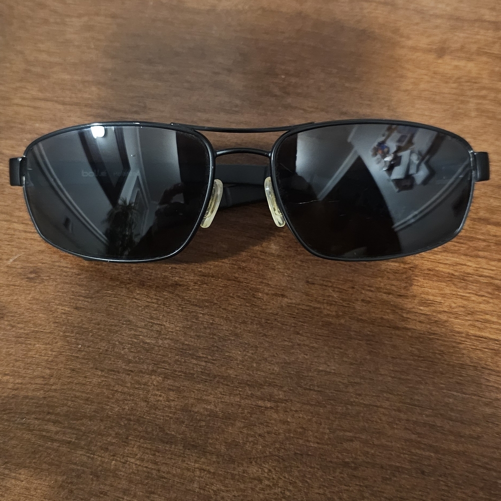 bolle Matte Black Sunglasses with Dark Lenses